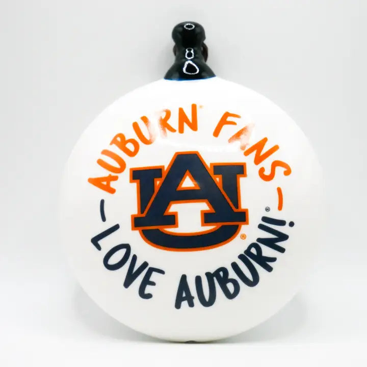 Auburn Logo Ceramic Puff Ornament