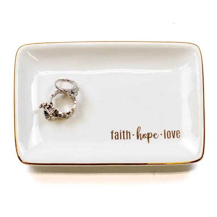 Faith Hope and Love Trinket Dish