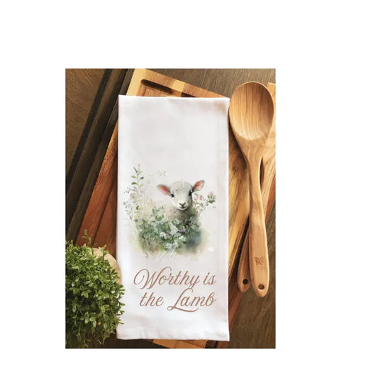 Worthy is the Lamb Tea Towel