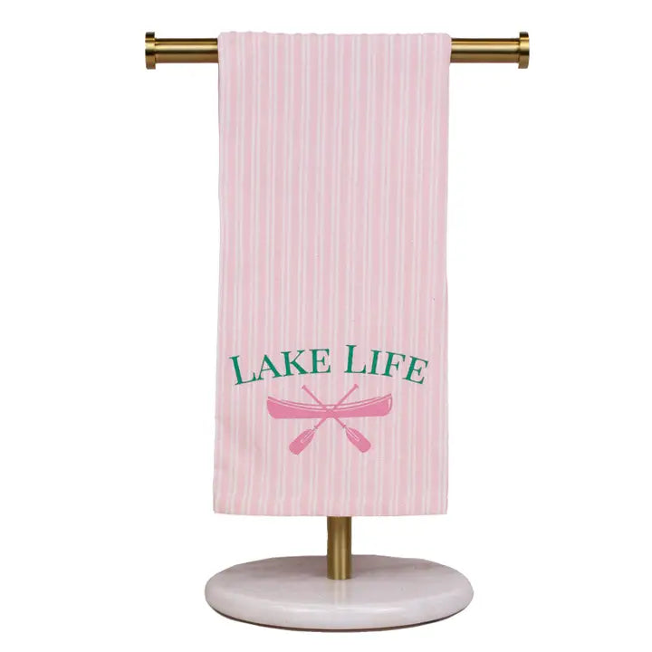 Lake Life Pink Tea Towel