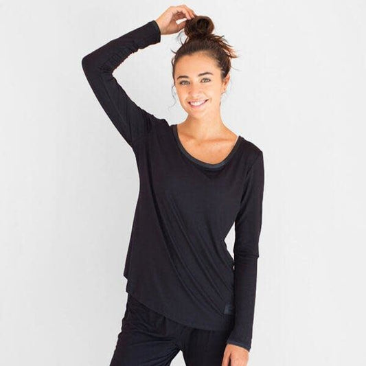 FPD Long Sleeve Pajama Shirt, Black