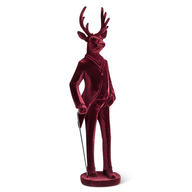 Large Standing Stag, Burgandy
