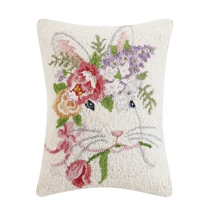 Easter Bunny Floral Hook Pillow