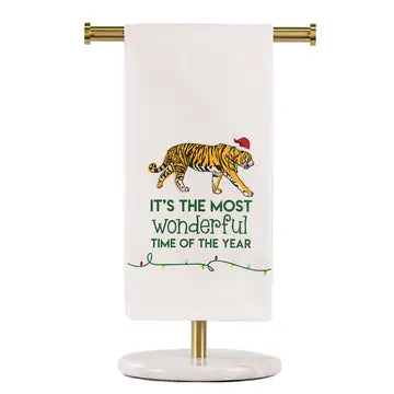 Wonderful Time of Year Tiger Tea Towel