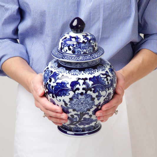 Blue Chinoiserie Ginger Jar, Small