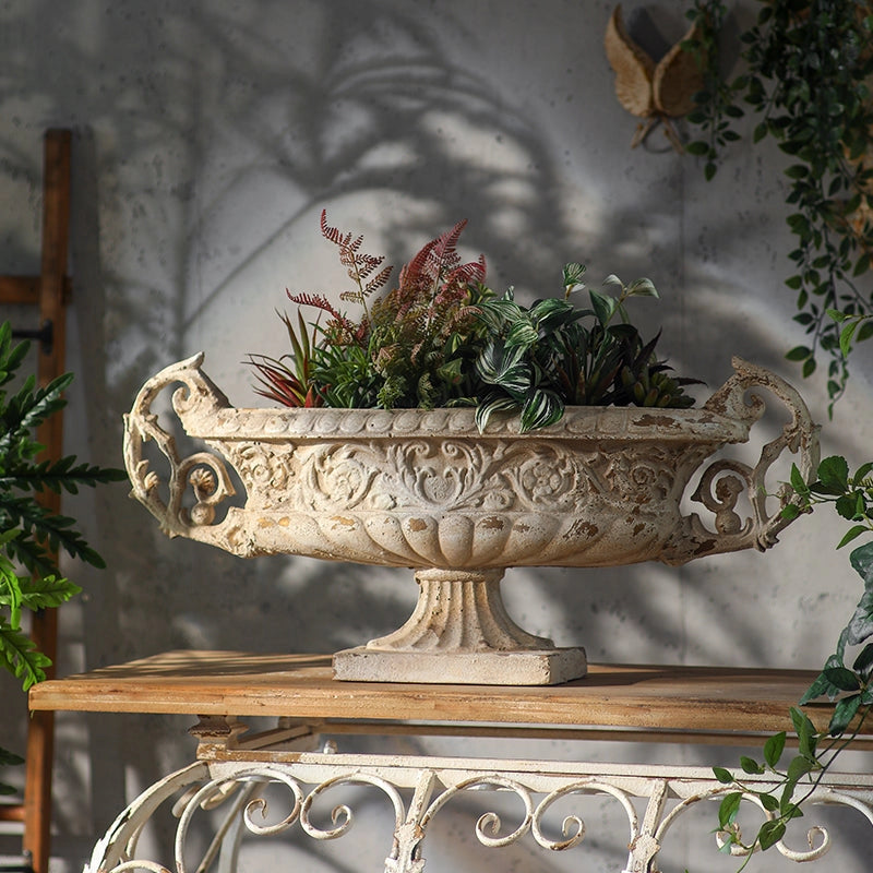 Vintage Style Pedestal Planter