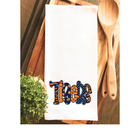 Preppy Auburn Tigers Tea Towel