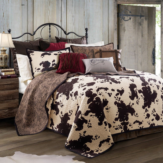 HIEND Elsa Quilt Set, Twin, Cowhide