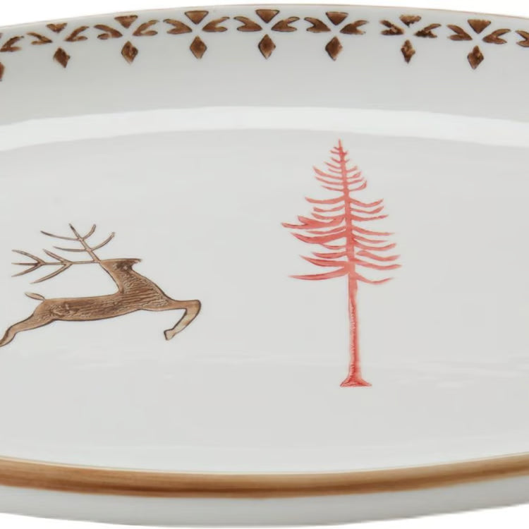 Wooded Reindeer Serving Platter