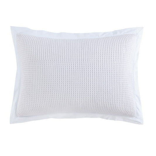 HIEND Waffle Weave Standard Shams, White. Pair