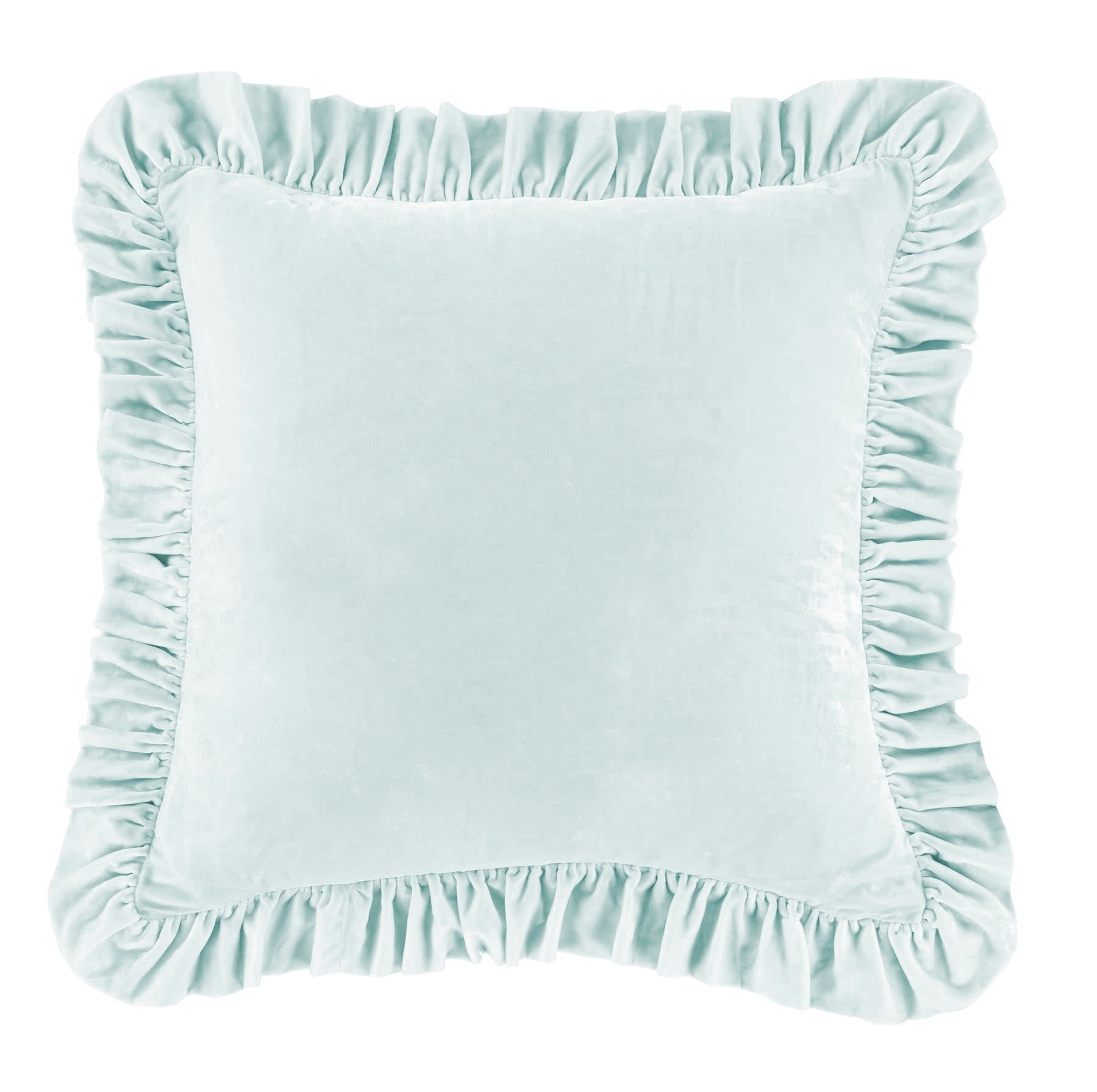 HIEND Stella Velvet Euro Sham Icy Blue
