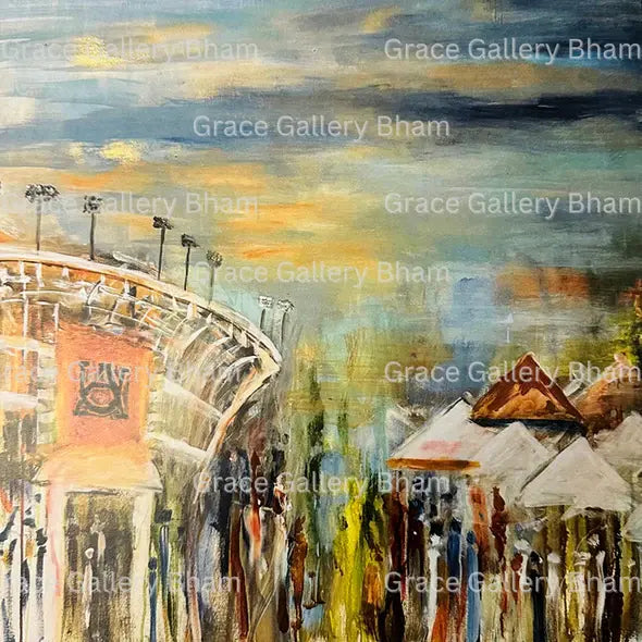 GG Jordan Hare Stadium Print, 36x36