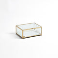 Global Views Small Reeded Glass Box - Clear