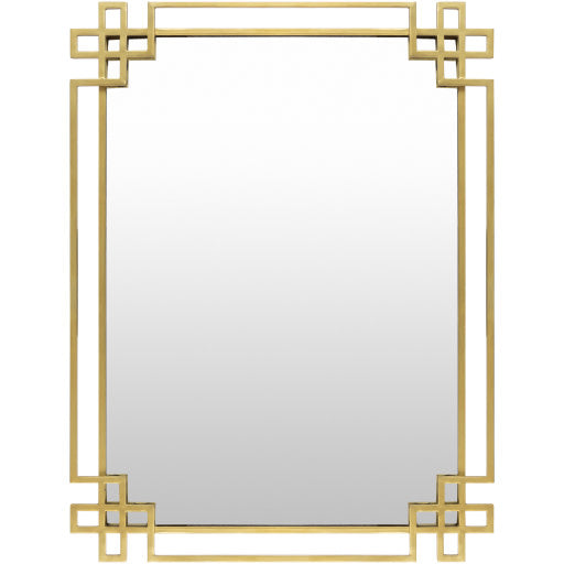 Surya Gold Greek Key Wall Mirror