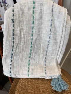Indaba Sun Stitch Throw Marine