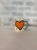 Mudtown Pottery Heart and Dots Mug