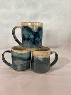 Mudtown Pottery "Ocean" Mugs Blue