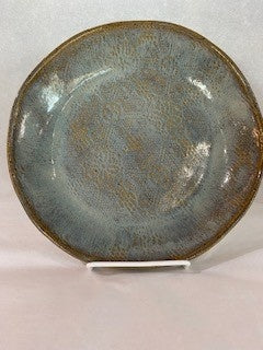 Mudtown Pottery Isaiah Plate w/texture dark