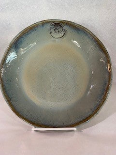 Mudtown Pottery Isaiah Light Textured Pasta Plate with Medallion