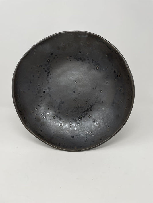 Mudtown Pottery Serving Bowl in Wrought Iron Glaze