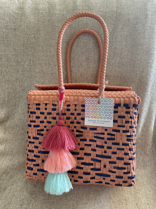 Squeeze de Citron Small Box Bag - Orange and Blue