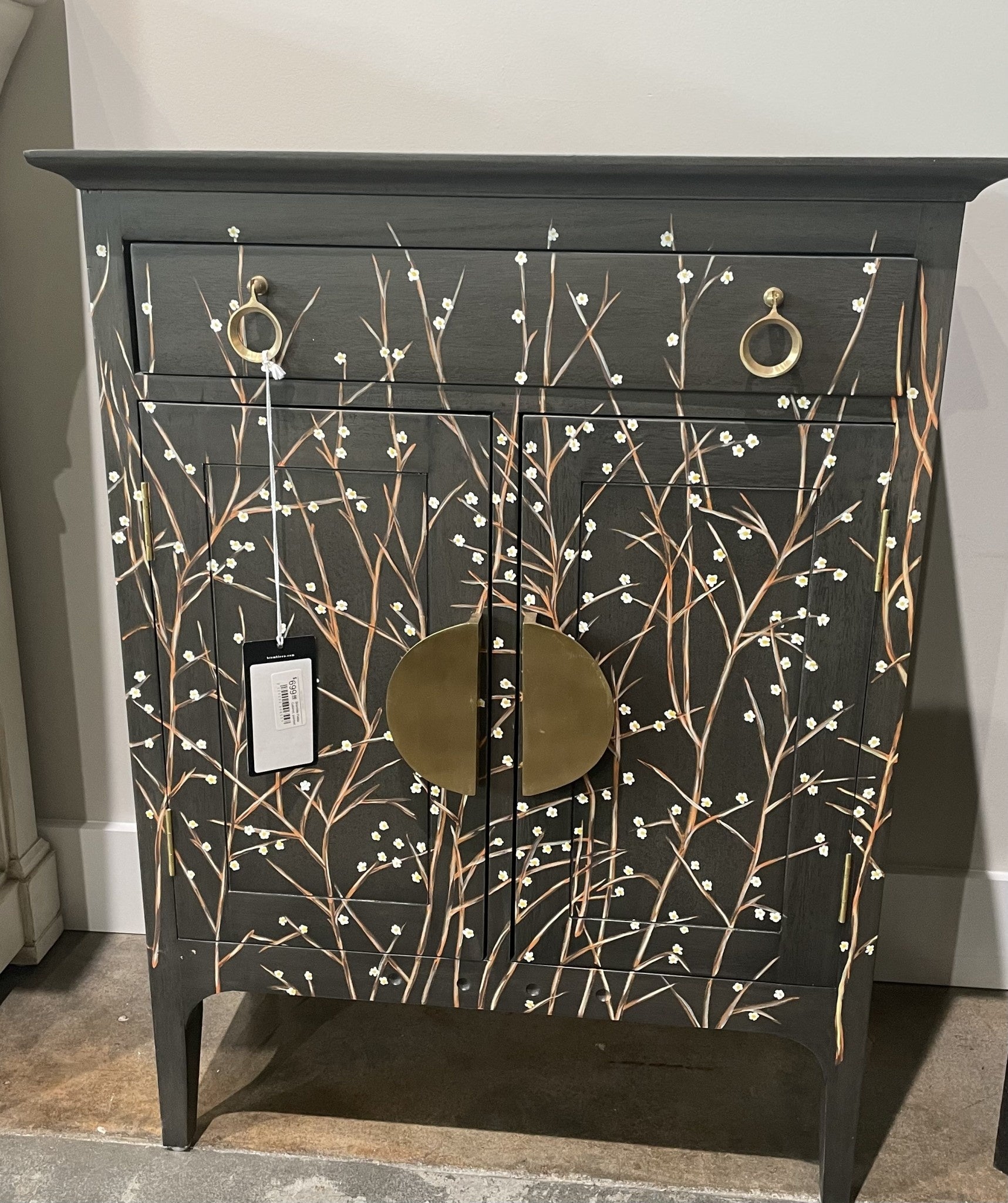 Bramble Petite Cabinet, painted floral