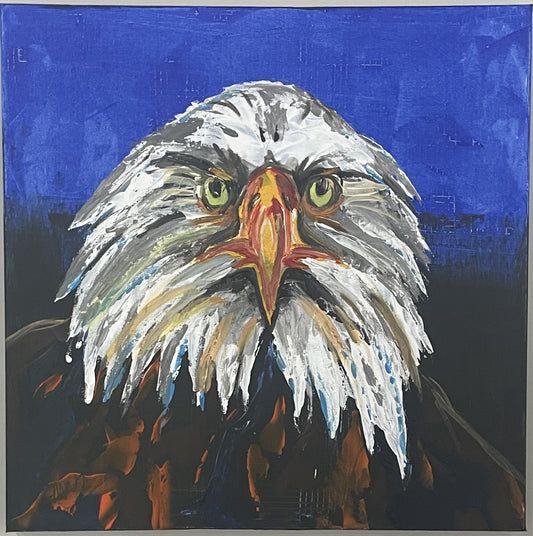 Michael W. Thompson "Angry Eagle" Limited Print - Matted, 12x12 (print)