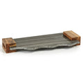 Zodax Nairobi Grey Marble Tray w/Acacia Handles