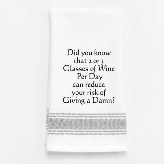 Wild Hare Wine Giving a Damn Tea Towel