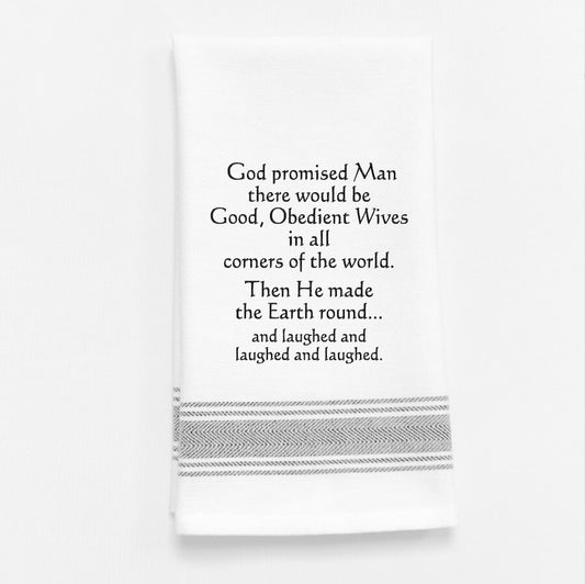 Wild Hare God Promised Men Tea Towel