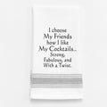 Wild Hare Chose My Friends, Cocktails Tea Towel