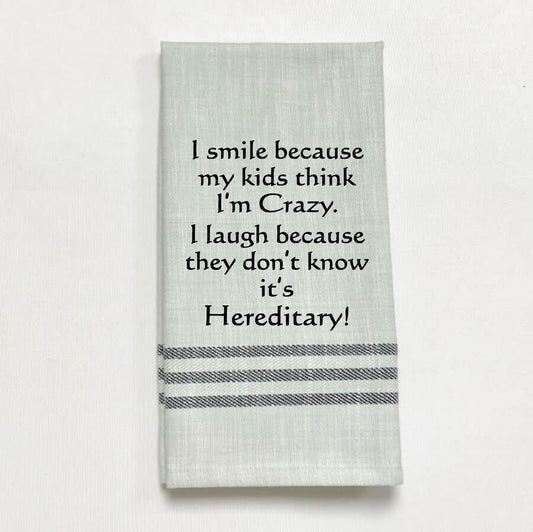 Wild Hare I Smile Tea Towel