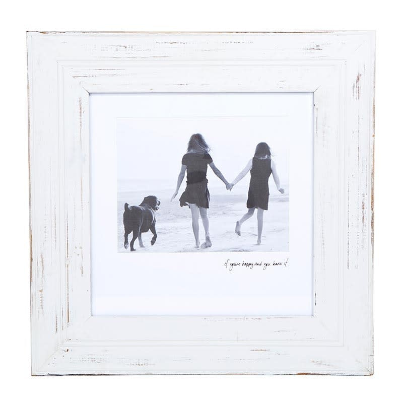 Photo Frame, Distressed White, 18x18