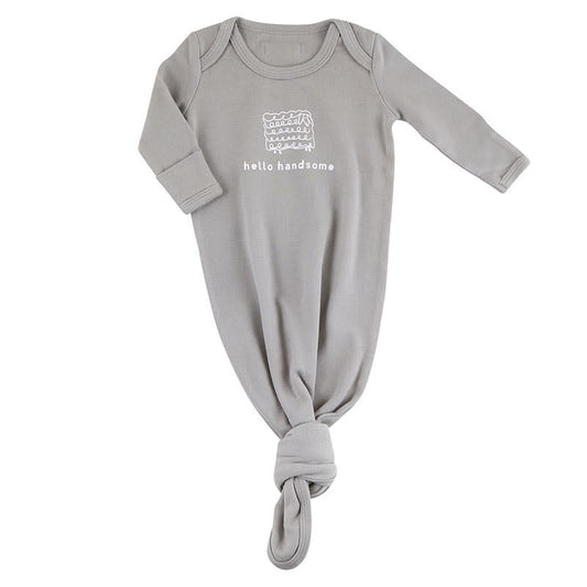 Knot Gown Sheep, Newborn, Gray, Hello Handsome