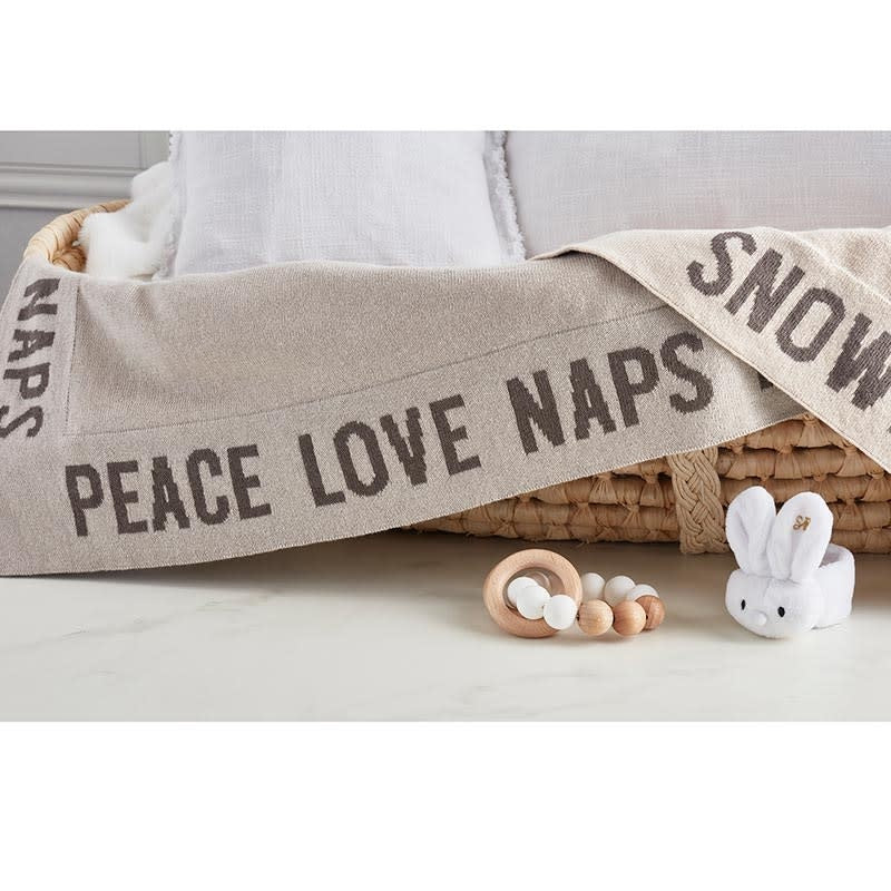 Peace, Love, Naps Baby Blanket