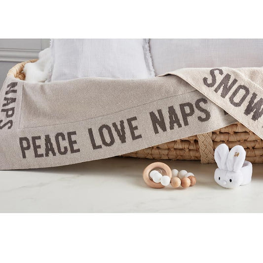Peace, Love, Naps Baby Blanket