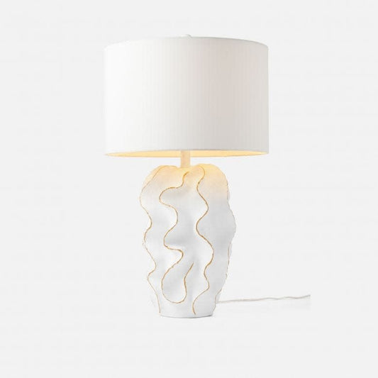 Made Goods Bethany Matte White/Gold Resin Lamp