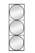 Bassett Mirror Company Trio Wall Mirror, Black, 24x71