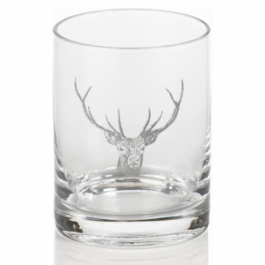 Zodax Stag Head Double Old Fashioned Glass