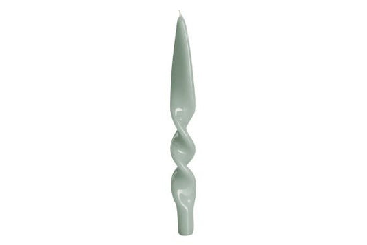 Meloria Denise Twisted Taper Candles, Box Set of 2, Jade Green