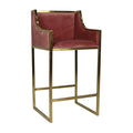 Blue Ocean Traders Camden Bar Stool, Blush Velvet