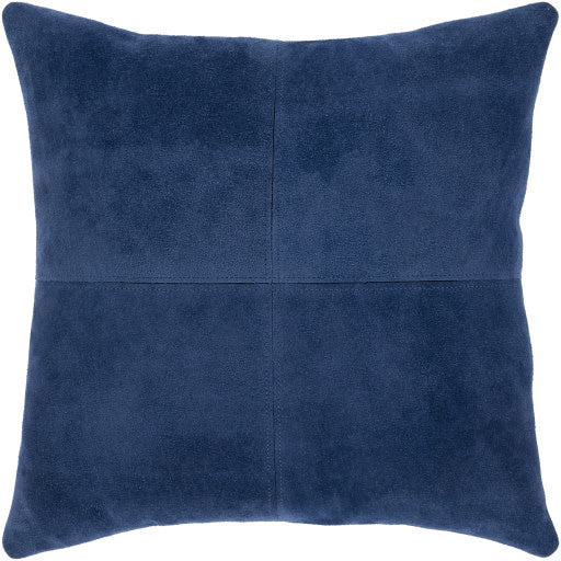 Surya Manitou Blue Suede Pillow