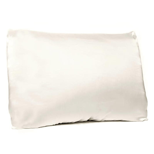 Bella White Satin Pillow Case, Standard