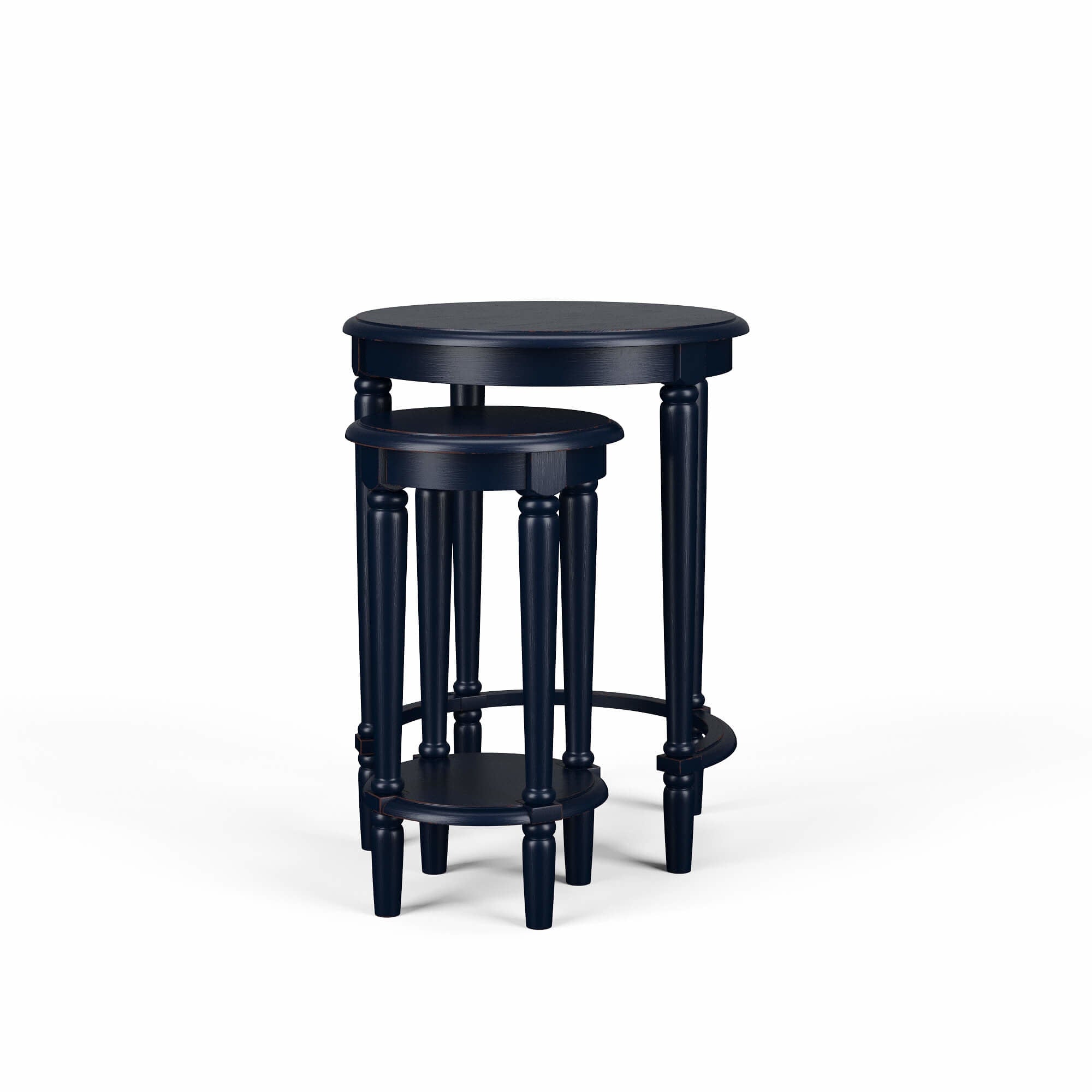 Bramble Parsons Round Nesting Table, NBL
