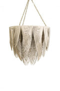 Ngala Trading Company Large Whisper Flat Top Cream Stone Chandelier