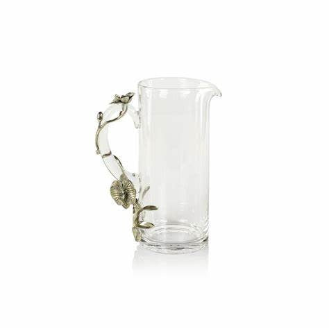 Zodax Durban Orchid Pewter and Glass Pitcher