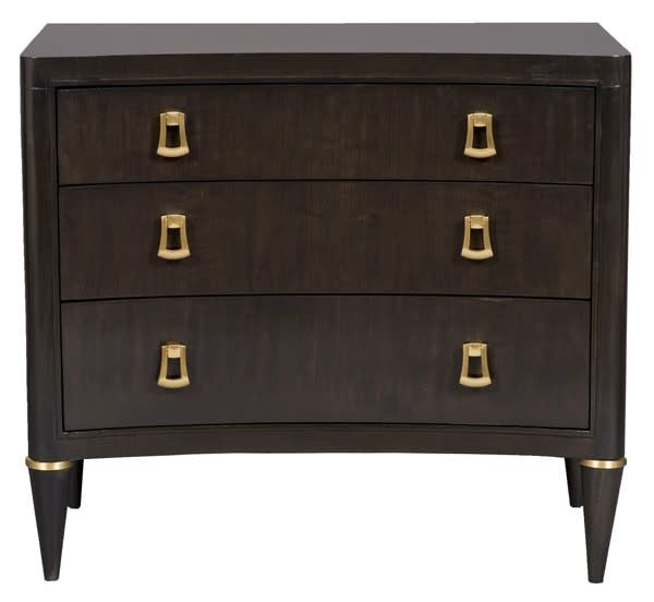 Lillet Three Drawer Nightstand Marino Shadow