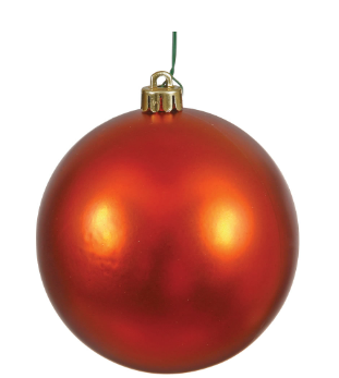 Vickerman 4.75 Burnt Orange Matte Ball Ornament