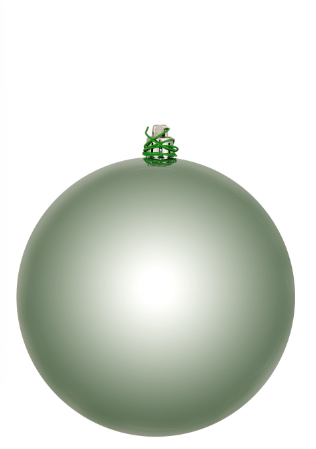 Vickerman 4" Mint Frosty Shiny Ball