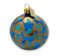 Currin & Cade Leopard Cornflower Aqua 8cm Ornament